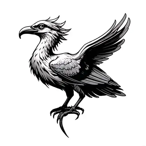 liver bird tattoo design idea