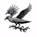 liver bird tattoo design idea