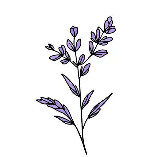 a sprig of lavender tattoo design idea