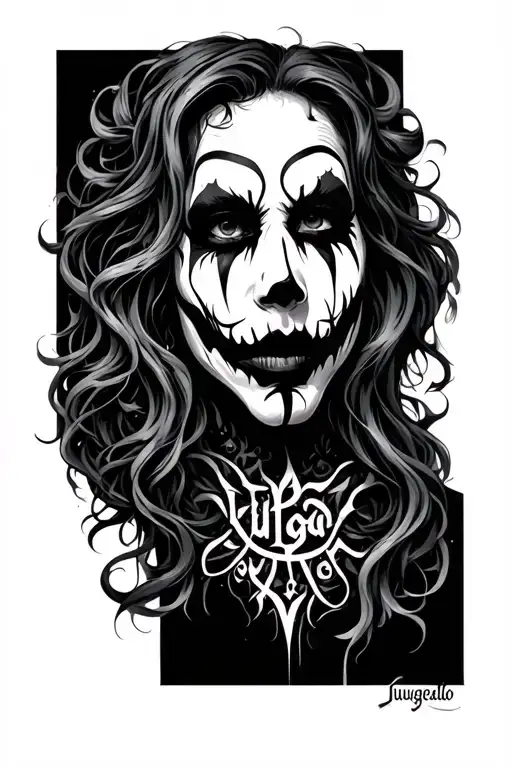ethereal in juggalo writing  tattoo design idea