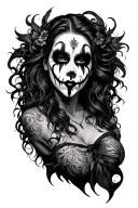 ethereal in juggalo writing  tattoo design idea