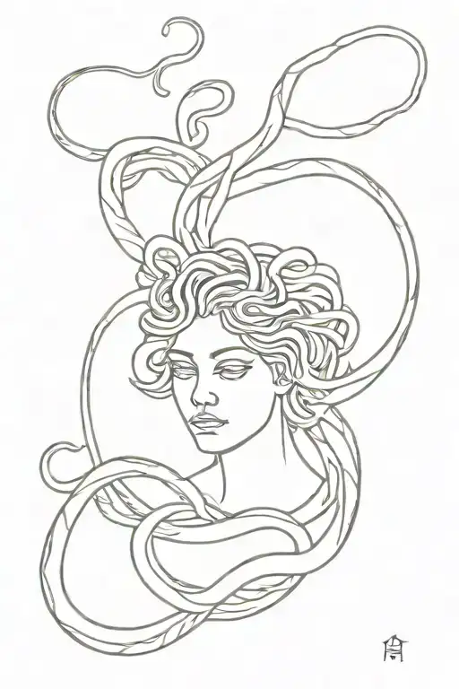 medusa snakes tattoo design idea