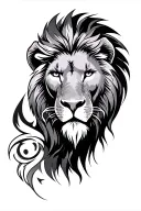 Lion and gladiator tattoo design idea
