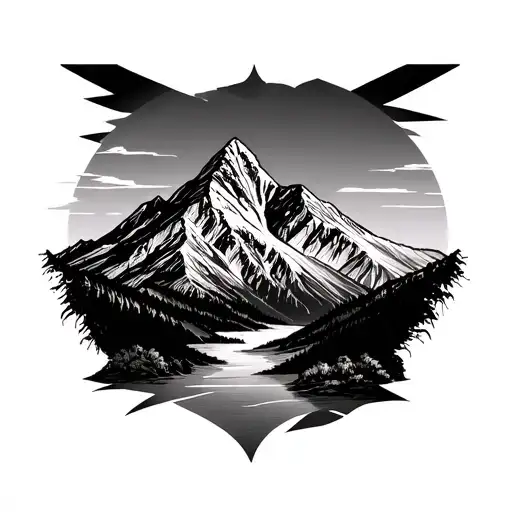 Longs Peak tattoo design idea
