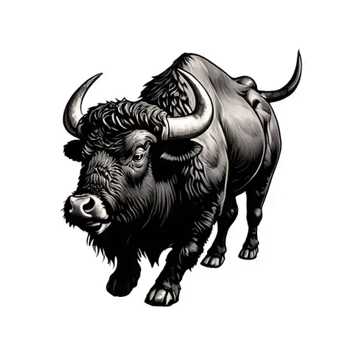 charging buffalos , sabres and bills transforming tattoo design idea