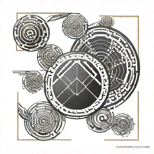 Fibonacci spiral Star Wars logo combined tattoo design idea