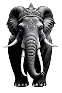 thai elephant head tattoo design idea
