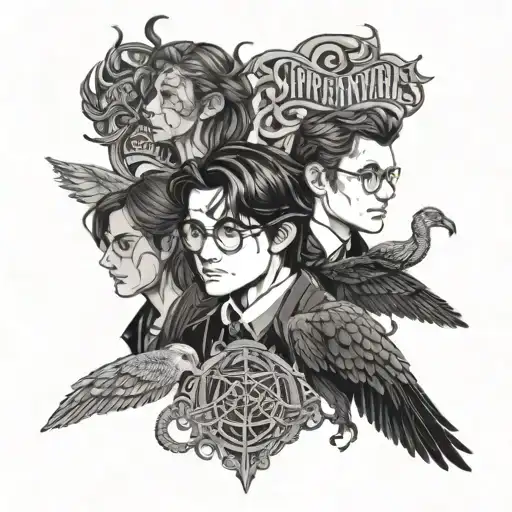Supernatural, charmed, Harry Potter, stranger things, the labyrinth words only tattoo design idea