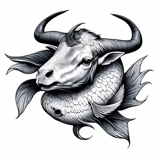 Taurus And Pisces tattoo design idea