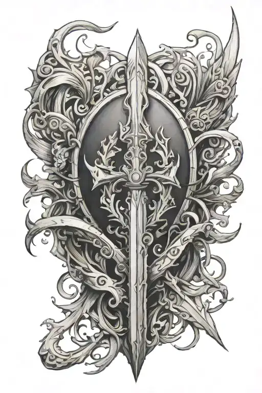 elden ring malenia blade tattoo design idea