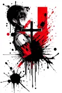 Anime Cross tattoo design idea