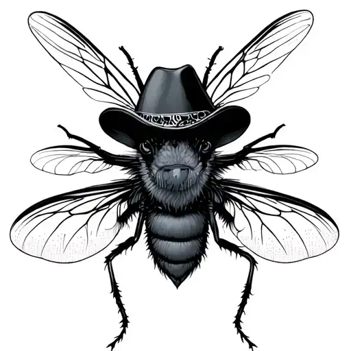 fly sombrero martens tattoo design idea