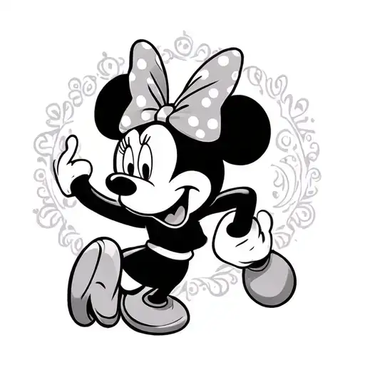 Minnie Mouse tattoo design idea