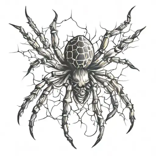get a detailed spider tattoo with lightning bolt coming out of the body with the number 42 at the bottom of the spider tattoo design idea