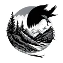 nordic and pnw  tattoo design idea
