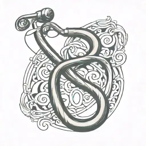 stethoscope as a infinity symbol tattoo design idea