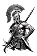spartan warrior tattoo design idea