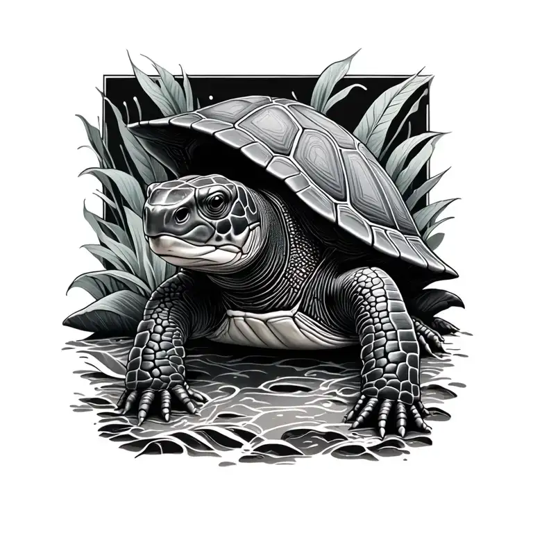 Turtle tattoo design idea