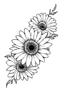 Gerbera tattoo design idea