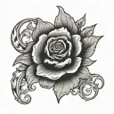 tooled leather tattoo design idea