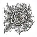tooled leather tattoo design idea