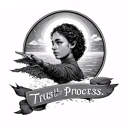 “Trust the process.” — faith in your path, even if it hurts. this with a small plane tattoo design idea