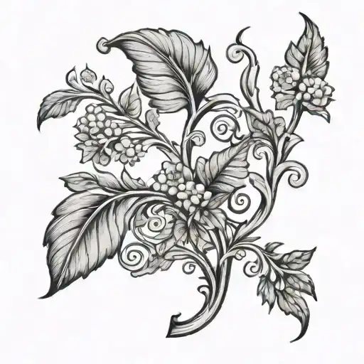 Greek Vines tattoo design idea