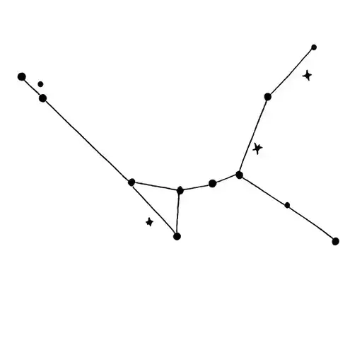 Constellation couple tattoo for Virgo and Aquarius tattoo design idea