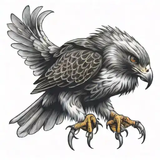 Red Tailed Hawk tattoo design idea