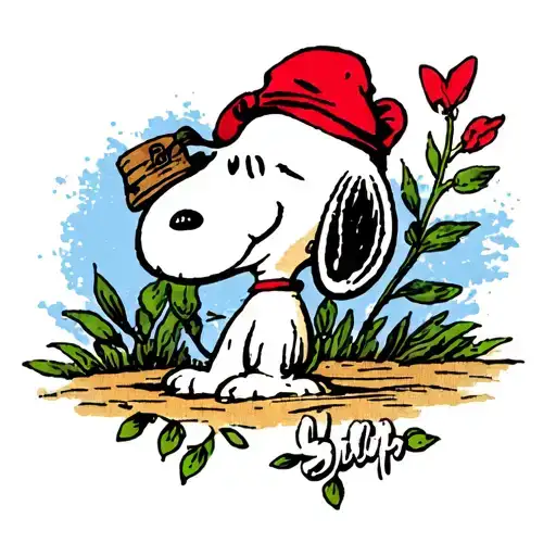 Snoopy tattoo design idea