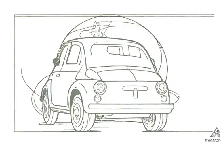 fiat luxury tattoo design idea