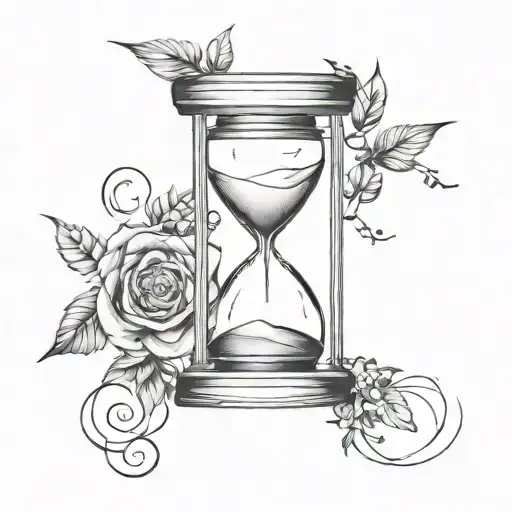 memento mori memento vivere around and hourglass tattoo design idea
