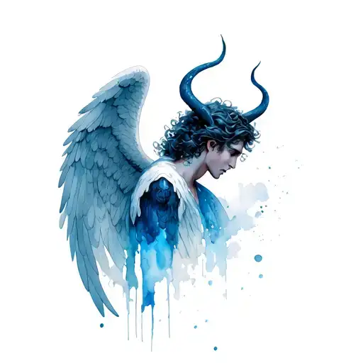 Angel Miguel and Lucifer tattoo design idea