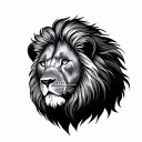 Fine Line Lion tattoo design idea