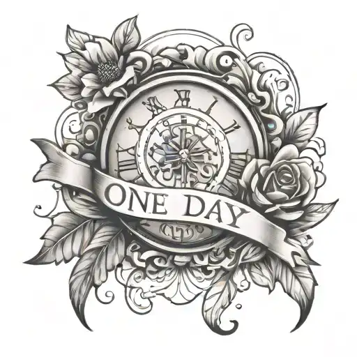 one day at a time tattoo design idea