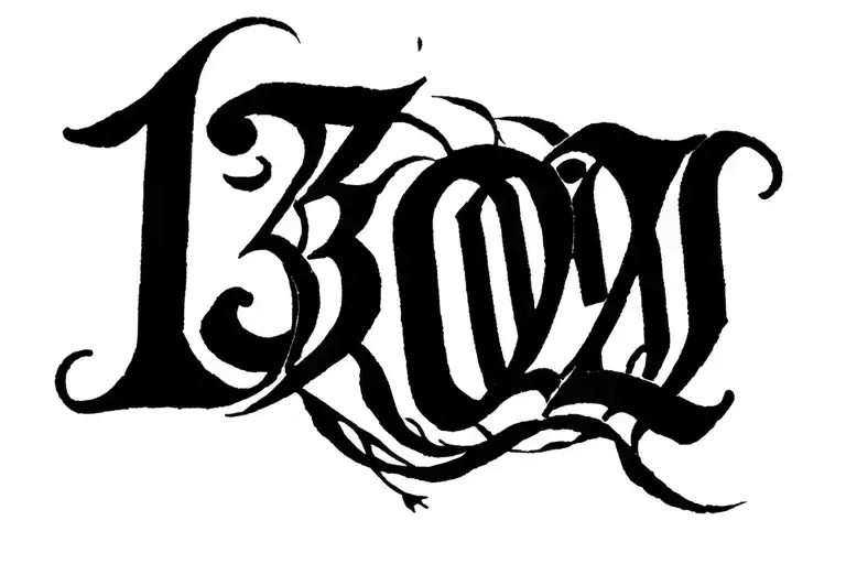 Roman number 13 09 2003 Roman numerals tattoo design idea