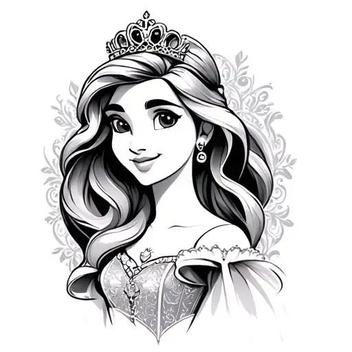 Disney Princess tattoo design idea