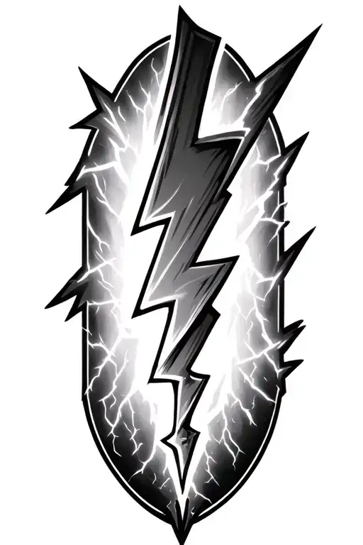 lightning bolt norse mythology tattoo design idea