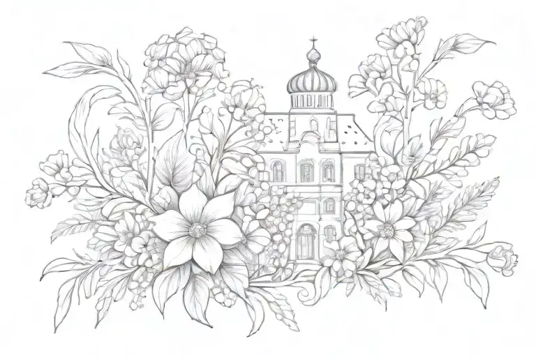 My dear Polyushka, springs, lights of distant villages, golden rye and curly flax, I am in love with you, Russia, in love tattoo design idea