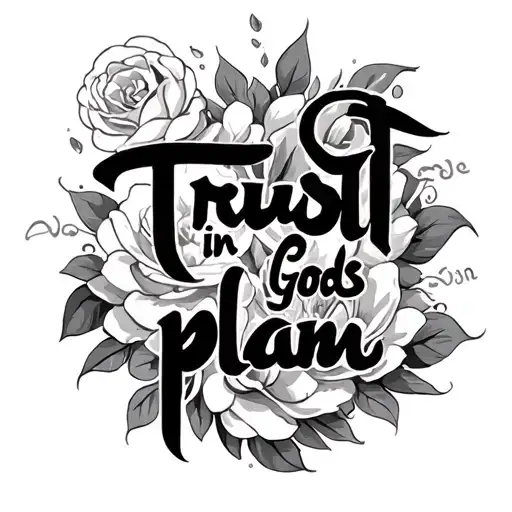 write 'trust in Gods plan' in malayalam tattoo design idea
