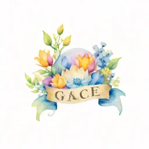 saved by grace tattoo design idea