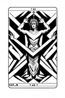 Hanged man tarot card tattoo design idea