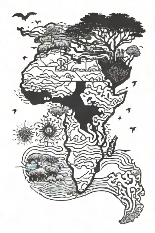 africa map tattoo design tattoo design idea