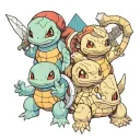 Squirtle Squad and Cubone  tattoo design idea