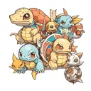 Squirtle Squad and Cubone  tattoo design idea