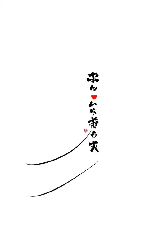 Japanese love tattoo design idea