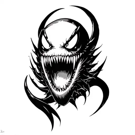create a tattoo sleeve including venom , shadow from sonic and huey from boondocks  tattoo design idea