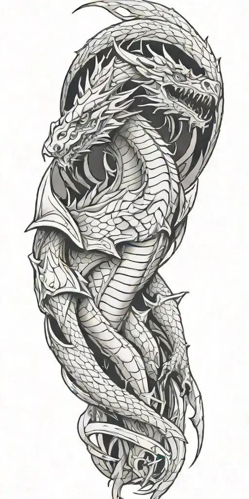 dragon knight tattoo design idea