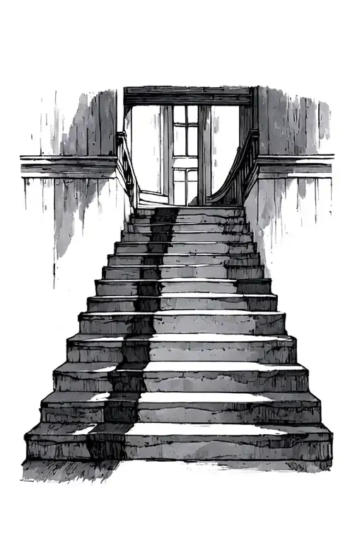 stair way tattoo design idea