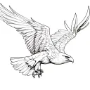 simple eagle soaring tattoo design idea